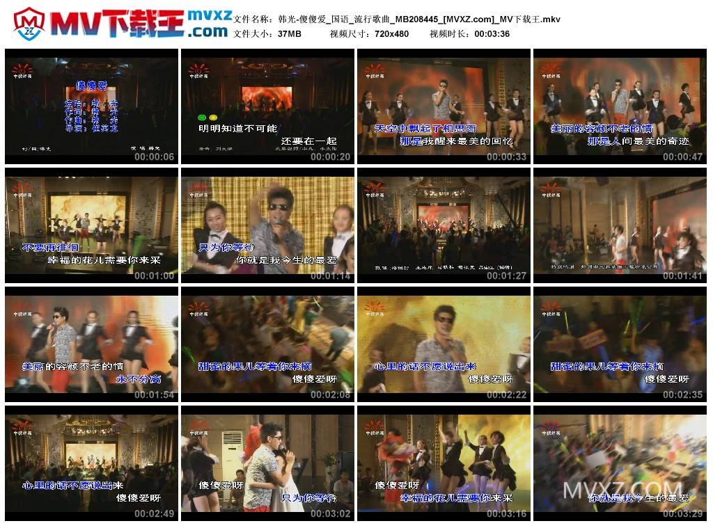 韩光-傻傻爱_国语_流行歌曲_MB208445